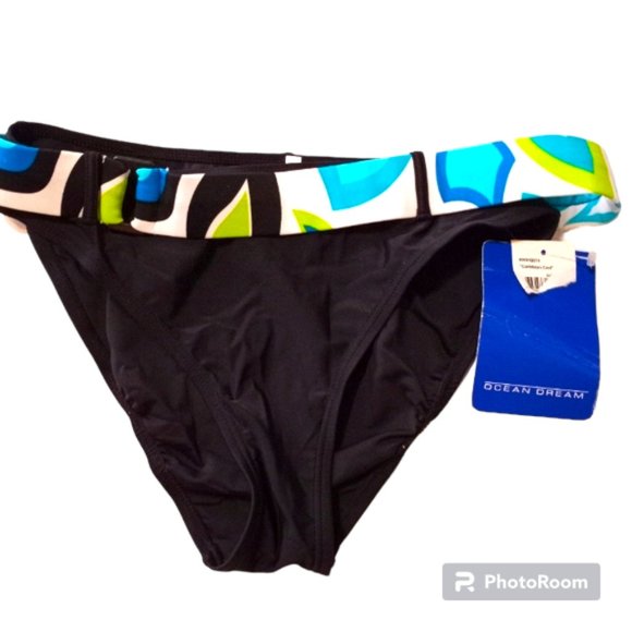NWT Belted Bikini Bottom by Ocean Dreams Retro Style 14 - Picture 7 of 7
